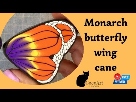 Monarch butterfly wing cane tutorial