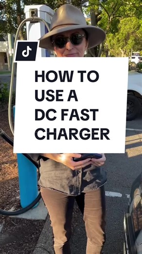 How to use a DC fast charger. #ev #electriccar #electriccars #dccharging #electriccarcharging