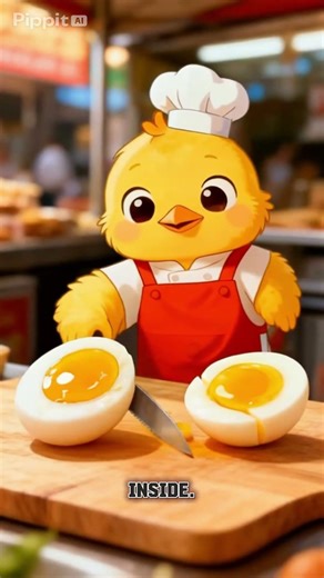 Cute Baby Chick Making Deviled Eggs #tinychicken #foodviral #fyp