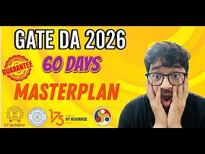 GATE DA | 60 DAYS MASTERPLAN | GATE 2026 | 100% Efficient
