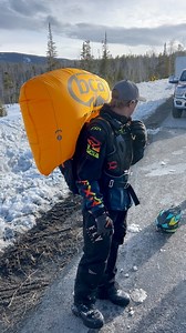 Giving the BCA float pack a functionality test. #backcountryaccess #snowmobiling | Chase Hipple