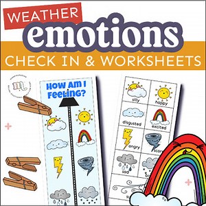 Weather Emotions Check In Chart | Emotions Coloring Sheets | Spring SEL Lessons