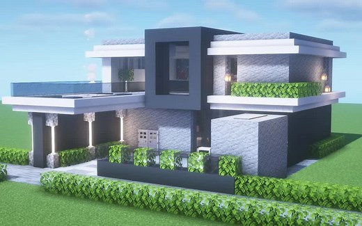 【进阶向建筑】两层豪华现代建筑\u002F建筑指南\u002FMinecraft 【搬运】