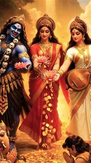 sarswati mahalaxmi kali #durgamaa #durgaarti #bhakti #durgachalisa #maa #trending #ytshorts #viral