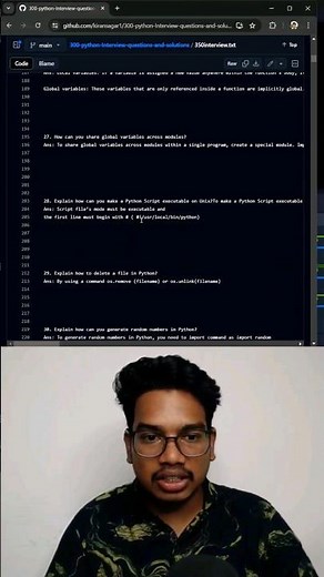 Python Interview Questions in Telugu