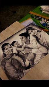 family realistic pencil portrait drawing #art #drawing #minivlog #skills #pencil #pencildraw