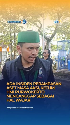 Suaramerdeka Banyumas on Instagram: "Senin 15 Desember, HMI cabang mengadakan aksi demonstrasi di depan kantor cabang ESDM Slamet Selatan. Dalam aksi tersebut HMI membawa 3 ban bekas yang sedianya akan dijadikan sebagai pelengkap aksi. Namun, sesampainya dilokasi terjadi penyitaan ban oleh aparat yang bertugas, dikonfirmasi setelah Aksi ketua Cabang HMI Purwokerto Ahmad Fikri Adriyanto menganggap hal tersebut sebagai hal wajar, dan tidak menganggap sebagai pembatasan terhadap kritis masyarakat."