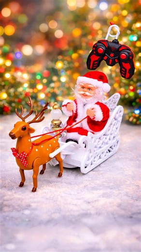 RC Santa Sleigh & Reindeer Remote Control Toy Gift! 🎅🦌