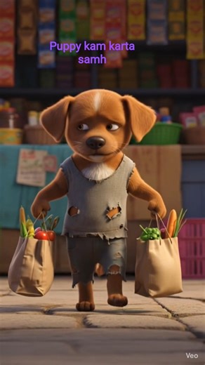 puppy ne kam karke #cartoon #kahani #hindi #shortvideo #aivideo #youtubeshorts