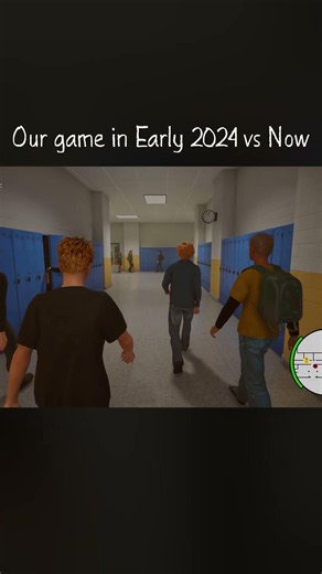 Our game Agefield High in Early 2024 vs Now. #gaming #gamedev #indiegame #indiegamedev
