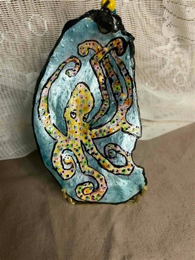 Octopus Decoupaged/ Painted Shell - Etsy