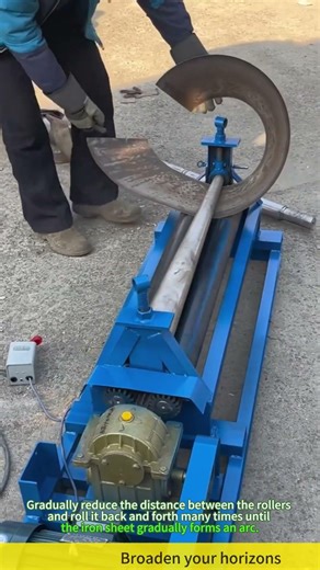 Practical test of three roll rolling machine
