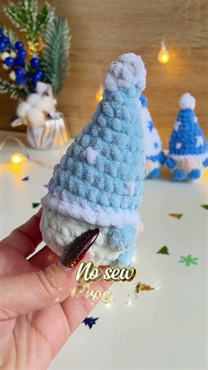 Gnome Crochet Pattern, No sew Christmas Winter Amigurumi #amigurumipattern