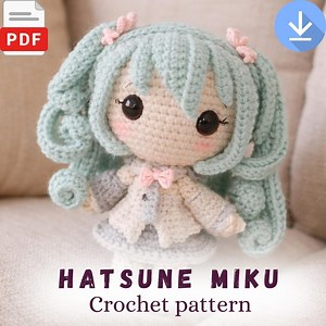 Anime Crochet Pattern Hatsune Miku, Amigurumi Beginners Friendly, Digital Download - Etsy