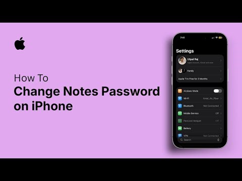 How to Change Notes Password on iPhone