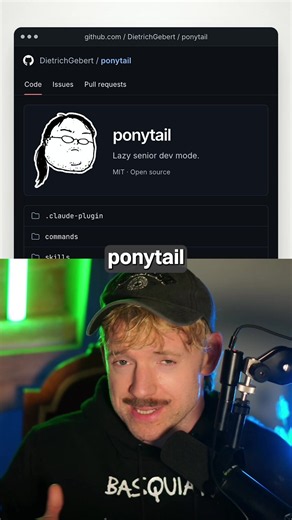 Claude Code writes way too much code, and you're paying for every line of it. Ponytail is a free GitHub plugin you drop into Claude Code. It checks the entire codebase first, looks for an existing template or tool already doing the job, and only starts building when there's nothing to use. Like checking the garage before you buy another drill. Half the jobs never needed a new one. You stop paying for duplicate code and pay for the code that matters. And it works on any AI model. Ponytail: https: