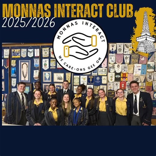 Hoërskool Monument on Instagram: "The Monnas Interact Council had their formal Inauguration on Wednesday 1st October, where they were introduced to the head members of the Krugersdorp Rotary Club. The interact club forms part of the Krugersdorp Rotary Club which is a service‐organisation whose members engage in community development projects — including feeding schemes, fundraising, support for vulnerable groups, and collaboration with NGOs. The Club’s motto is “Service Above Self,” which refle