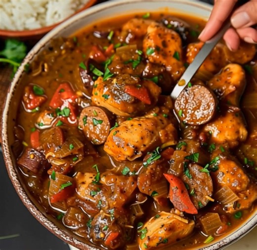 New Orleans Cajun Chicken Andouille Sausage Gumbo - Recipe in First Coʍmеոτ 👇 Enjoy ❤️👇 | Kitchen Flavors