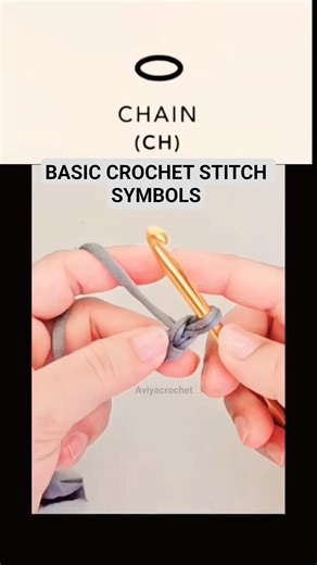 Basic crochet stitch symbols 🧶📝 #Crochet #diy #Symbols #crochetpatterns #shorts ‪@Aviyacrochet‬