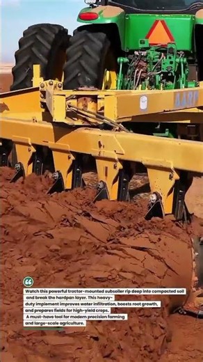 Heavy-Duty Tractor Subsoiler Breaking Hardpan Fast 🚜💥 #SoilPrep #AgriTech #FarmMachinery