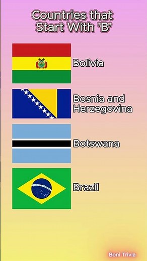 Countries that Start with B #country #flag