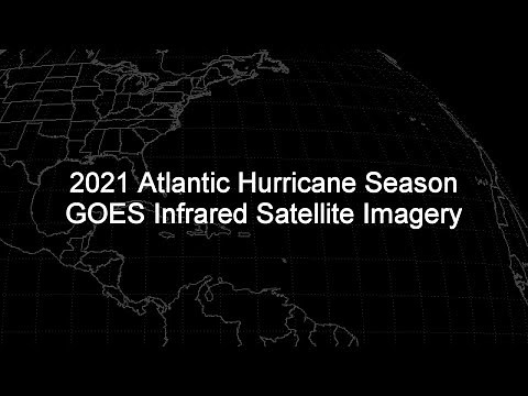 2021 Atlantic Hurricane Season GOES-16 Infrared Satellite Imagery Animation (HD 1280x720)
