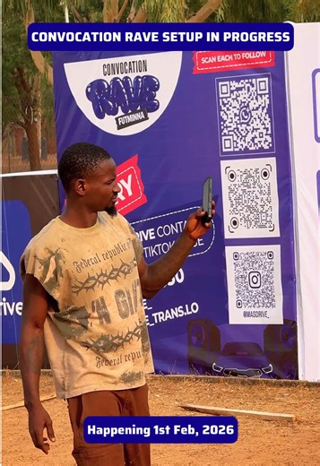 Convocation rave setup in progress!!!🔥 @MasDrive_trans& Logistics #futminna #futminnatiktokers #futminnaconnect #futminnastudent #masdrive