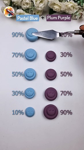 Pastel Blue Vs Plum Purple Satisfying color mixing clay Ep 768 #colorixing #clay #colors #shorts | Painting Concept