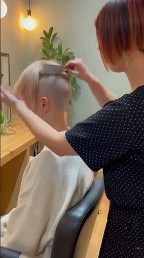Blonde Girl Head Shave #shavedhair #hairstyle #taperedcut #undercut #lifeisbutadream #haircut