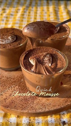 Quick chocolate mousse recipe 💫