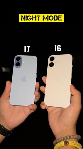 iPhone 16 vs iPhone 17 night mode test 🔥