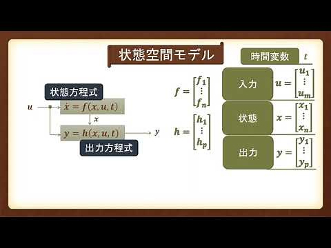 システム制御理論 Lec01-3：状態空間モデルの一般的表現と非線形・線形