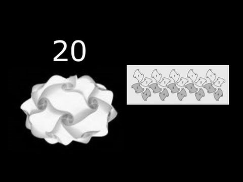 20 elements puzzle lamp, jigsaw lamp shade