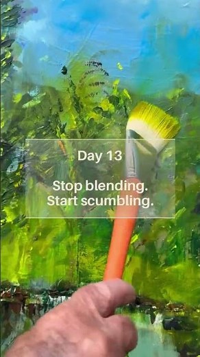 How to Use Scumbling for Unique Texture & Depth in Paintings | Easy Art Tip #scumbling