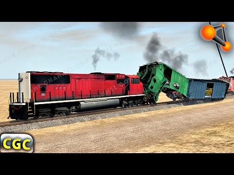 Railroad Crash testing My new Train Mods BeamNG Drive