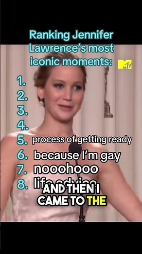 Ranking Jennifer Lawrence’s most iconic moments.