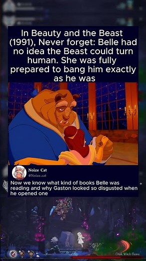 In Beauty and the Beast (1991), Never forget: Belle had no idea the Beast could turn human. She was