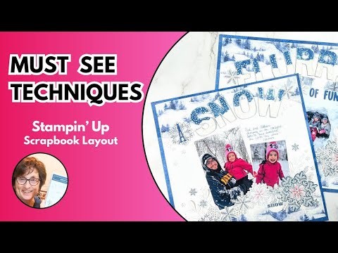 How to Make a Snowflake Scrapbook Layout | Winter Scrapbooking Ideas| Stampin’ Up Dies & Embossing