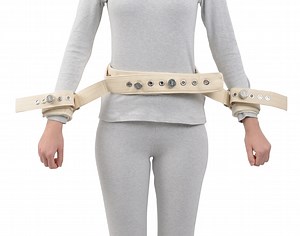 [Hot Item] High Quality Medical Patient Cuffs Limb Constraint Straps Waist Hand Magnetic Restraints Set