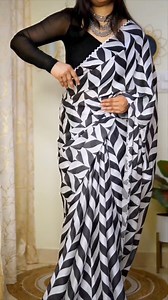 Black Saree Draping 🖤 Reception party, Cocktail party, Farewell Special Saree | Beauty n Style