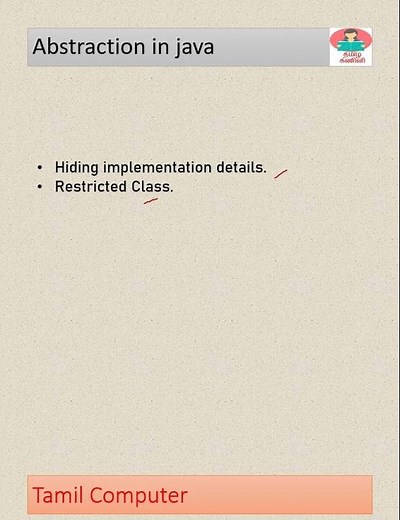 What is Abstract Class and Method in Tamil Java | JavaProgramming