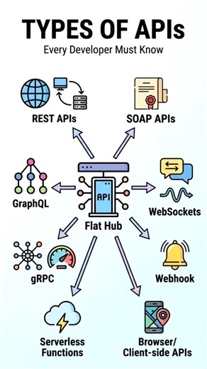 Types of APIs Explained in 30 Seconds 🤯 | REST, GraphQL, gRPC #shorts