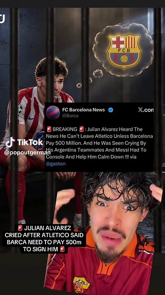 Julian Alvarez In Tears After Atletico Said Barcelona Can’t Sign Him #soccer #messi #atleticomadrid #laliga