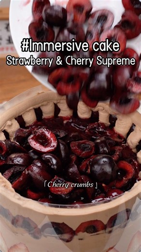 Strawberry & Cherry Supreme#cake #asmr | Cakes