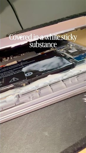 Laptop clean up and repair after liquid damage