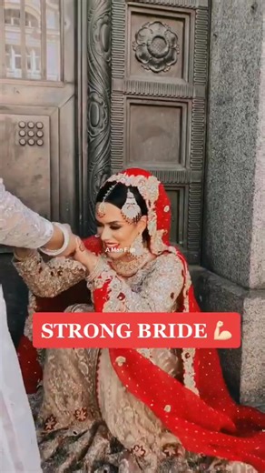 Strong Bride! #fouryou #4you #oslo #norway #tiktoknorway #norge #foryou #4u #tiktokpakistan #tiktok #bride #wedding #makeup #punjabi #lahore #strong