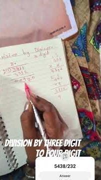 #Division by three digit to four digit #mathconcept #mathlearniing