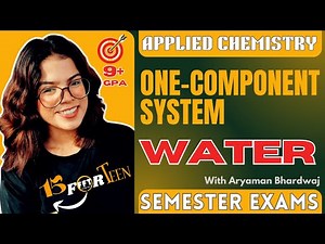 One-Component systems: Water🔥 | Terms used in Gibb’s Phase rule | Phase Diagram #chemistry #btech