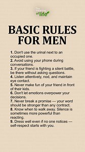 1.8M views · 10K reactions | Basic rules for men | The meaning of life | Facebook