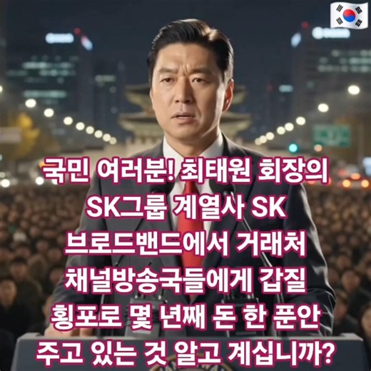 Citizens! Did you know that SK Broadband, a subsidiary of Chairman Chey Tae-won’s SK Group—which ...